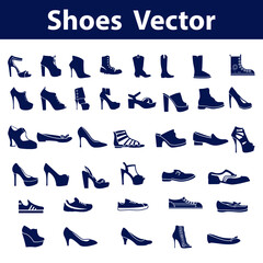 shoes vector icons, man shoes symbol, shoes graphic design elements, vector illustration template.vector illustration