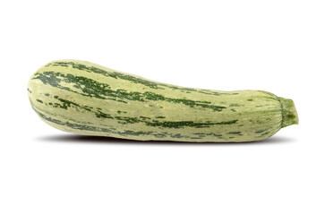 Raw zucchini isolated over white background