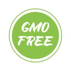 GMO free label sign illustration