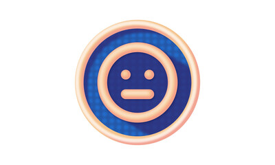 Emoji Smiley Icon Set design as dotted plastic glance badge