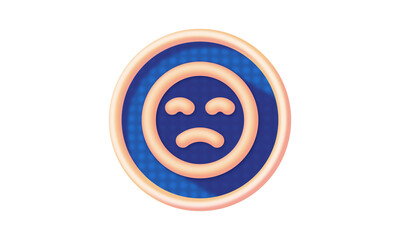 Emoji Smiley Icon Set design as dotted plastic glance badge