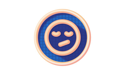 Emoji Smiley Icon Set design as dotted plastic glance badge