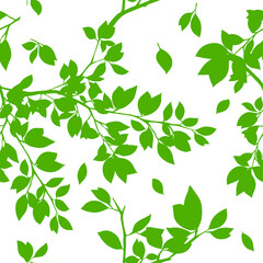 Seamless background . Tree branches. Vector illustration