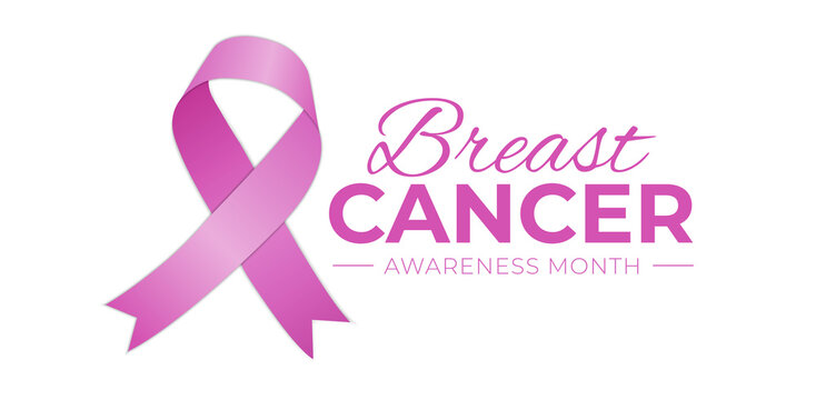Breast Cancer Awareness Month Logo Icon on White Background
