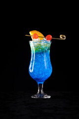 Cocktail on black background menu layout restaurant bar vodka wiskey tonic