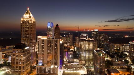 Obraz premium Sunset Atlanta Skyline