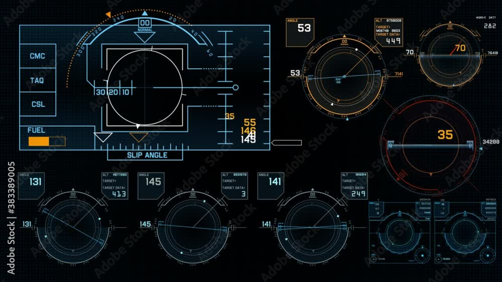 Aufkleber futuristic hud. interface full set motion graphic with 3d rendering.