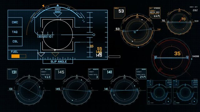 Futuristic HUD. interface full set motion graphic with 3d rendering.