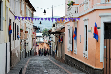 Fototapeta na wymiar Quito, Ecuador - La Ronda Lane