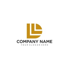 Clean and stylish logo forming the letter D with business card templates.