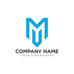 Letter M line logo design. Linear creative minimal monochrome monogram symbol. Universal elegant vector sign design. Premium business logotype. Graphic alphabet symbol for corporate business identity
