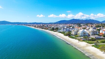 Canasvieiras Beach - Florianópolis. Aerial view of Canasvieiras beach in Santa Catarina