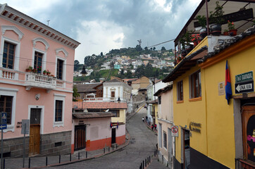 Fototapeta na wymiar Quito, Ecuador - View from La Ronda
