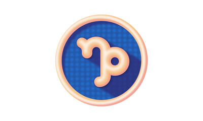 Zodiac Astrology Icon Set design as dotted plastic glance badge