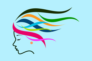 silhouette with hairstyle