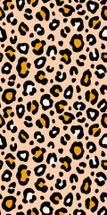 Colorful leopard seamless pattern. Fashion stylish vector texture.