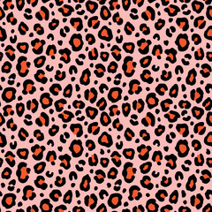 Colorful leopard seamless pattern. Fashion stylish vector texture.