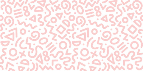 Seamless monochrome geometric pattern. Fashion 80-90s. Hipster Memphis style.