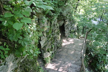 The path by the waterfall at Minneopa State Park, Southern Minnesota
