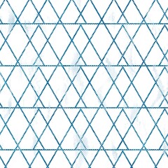 Seamless geometric blue ink pen crosshatch pattern. High quality illustration. Draft sketch like graphic design. Pencil or pen ink drawing with realistic smudges. Seamless repeat raster geo design.