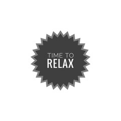 ''Time to relax'' word illustration