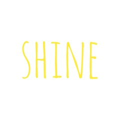 Fototapeta na wymiar ''Shine'' word illustration lettering