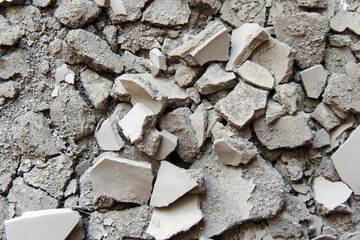 close up of a pile of cracked soil