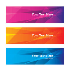 Colorful Vector Banner Design Template