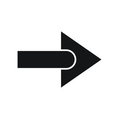 Arrow right icon design isoated on white background