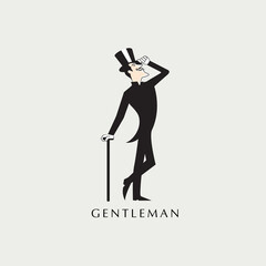 Gentleman cartoon vector