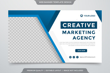 web banner template with minimalist style and modern concept layout use for social media cover 