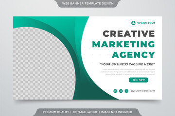 web banner template with minimalist style and modern concept layout use for social media cover 