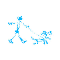 犬の散歩のベクターイラスト