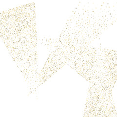 Gold Glitter Stars. Luxury Shiny Confetti.