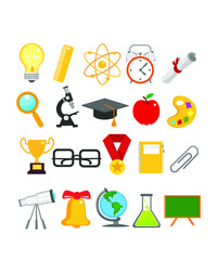 science icon set in vector