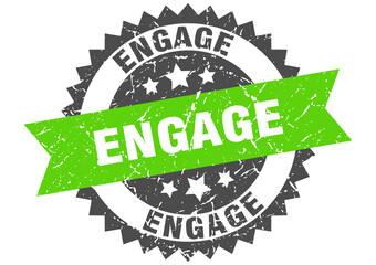 Obraz premium engage stamp. grunge round sign with ribbon