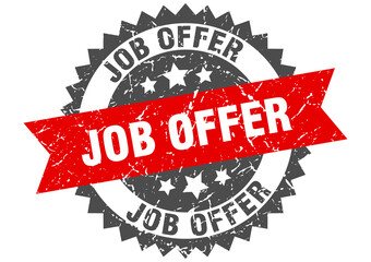 Obraz premium job offer stamp. grunge round sign with ribbon