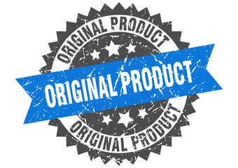 Obraz premium original product stamp. grunge round sign with ribbon