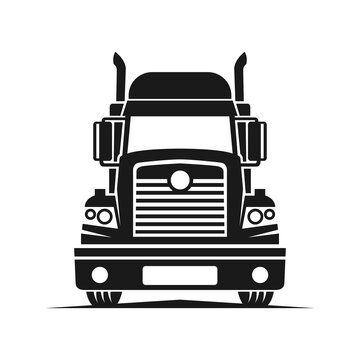 recommend clip art: truck logistic vector silhouette logo template. perfect for delivery or transportation industry logo. simple with dark grey color