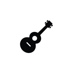 Guitar icon vector isolated on white, logo sign and symbol.