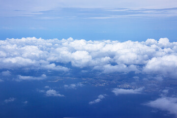 Fototapeta na wymiar 上空の雲