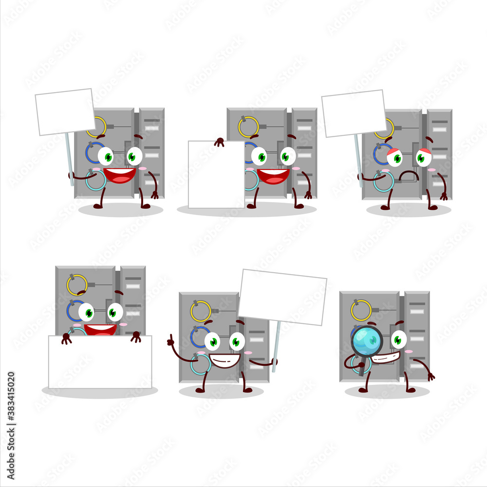 Sticker Among us task machine cartoon character bring information board