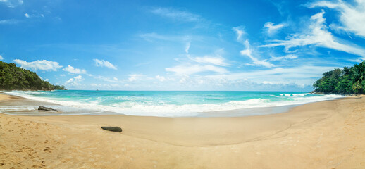 Phuket beach on a sunny day in summe