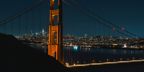 Golden Gate Bridge during the evening
