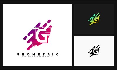 letter G logo geometric concept design