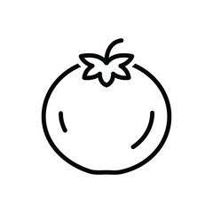 Black line icon for tomato