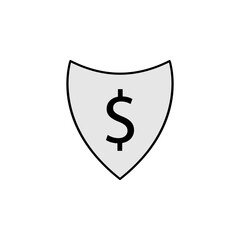 shield, dollar colored icon. Element of finance illustration. Signs and symbols colored icon can be used for web, logo, mobile app, UI, UX