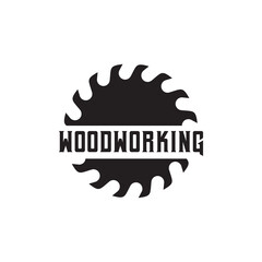 Circular saw logo design for woodworking company