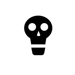 Human skull and crossbones, isolated on light background. 