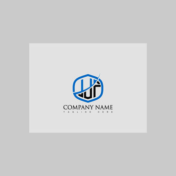 JJF Letter Logo Design Cross Monogram Icon.